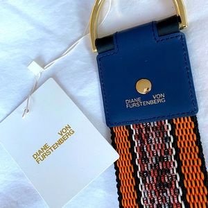NEW Diane Von Furstenberg Ormul webbing wrap belt